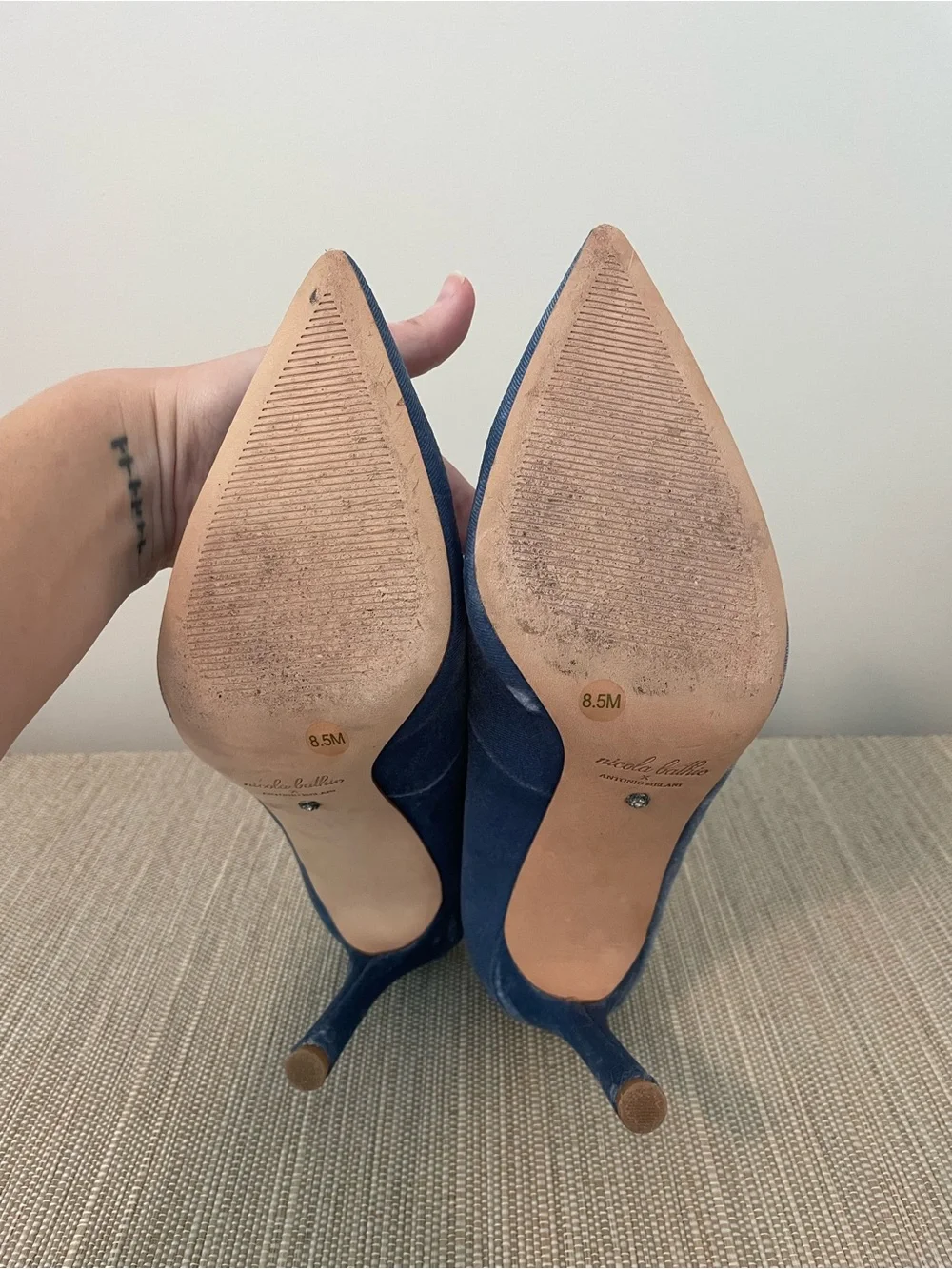 Nicola Bathie x Antonio Melani Velvet Pump Heels